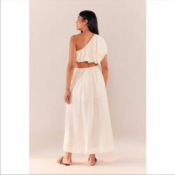 Farm Rio Off-White One Shoulder Dress - Picture 5 of 6